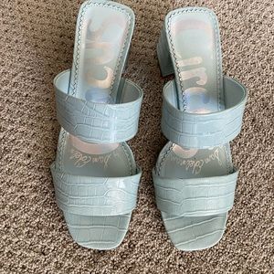Sam Edelman Blue Crocodile Heels